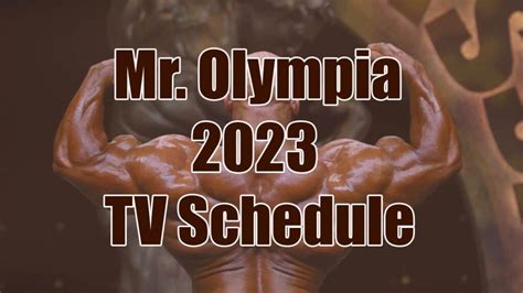 mr olympia placings|Official Schedule .